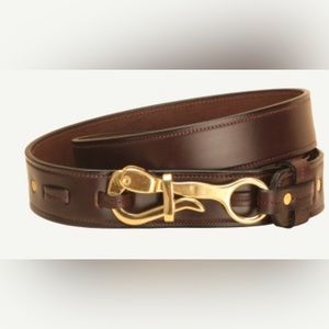 The Tory Leather Pelican Buckle Leather Belt